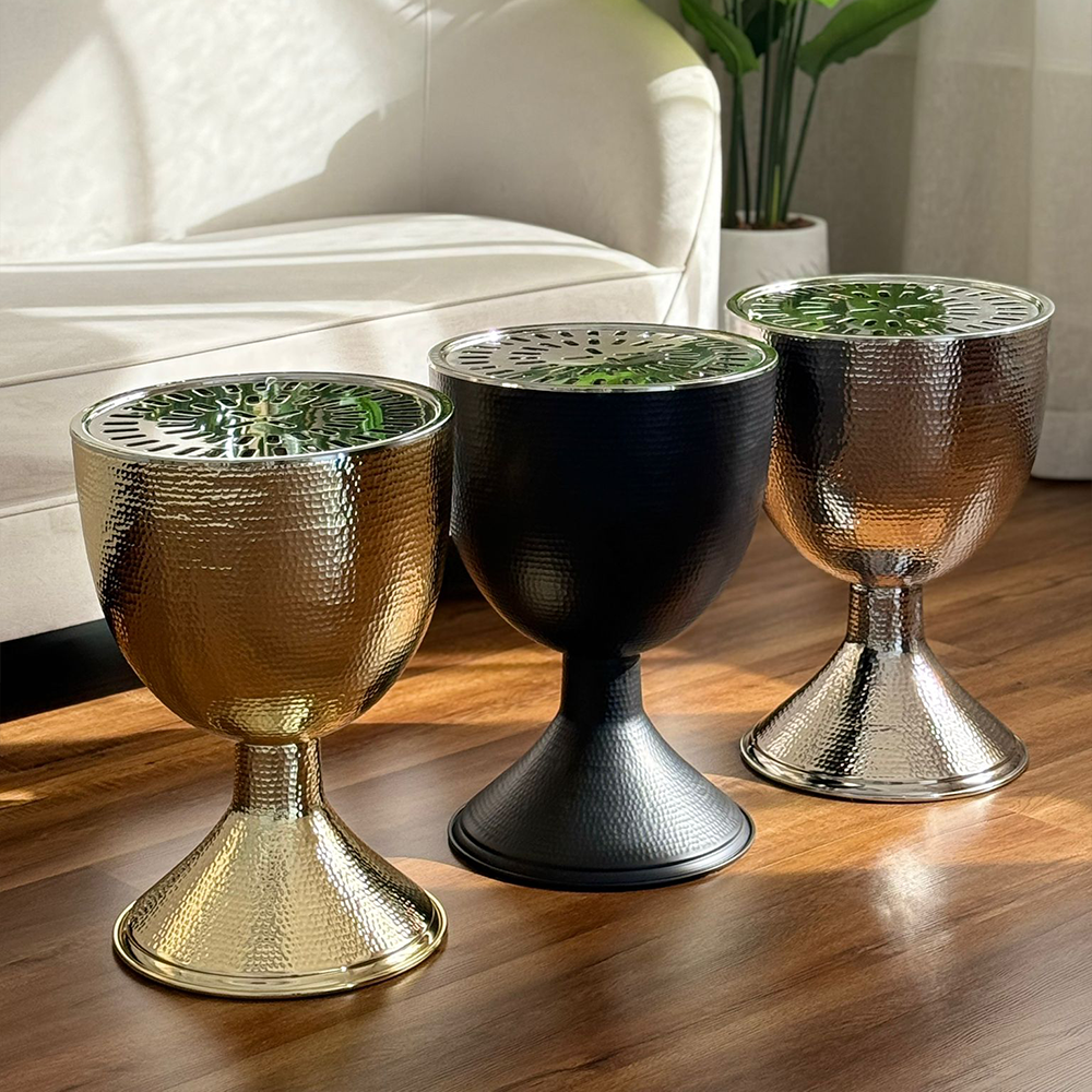 دوة و شواية معدنية على شكل كأس