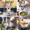 طقم مصفاة ووعاء ستانلس