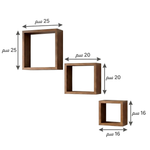 طقم أرفف حائط ديكور 3 قطع