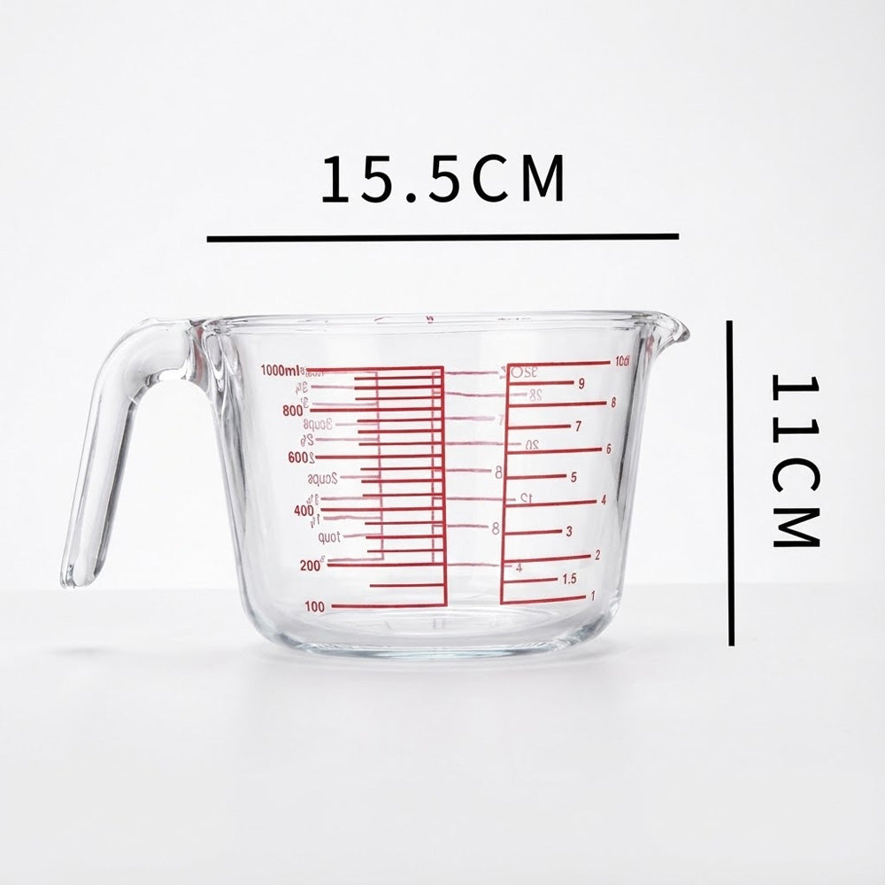 كوب قياس زجاجي مقاوم للحرارة
