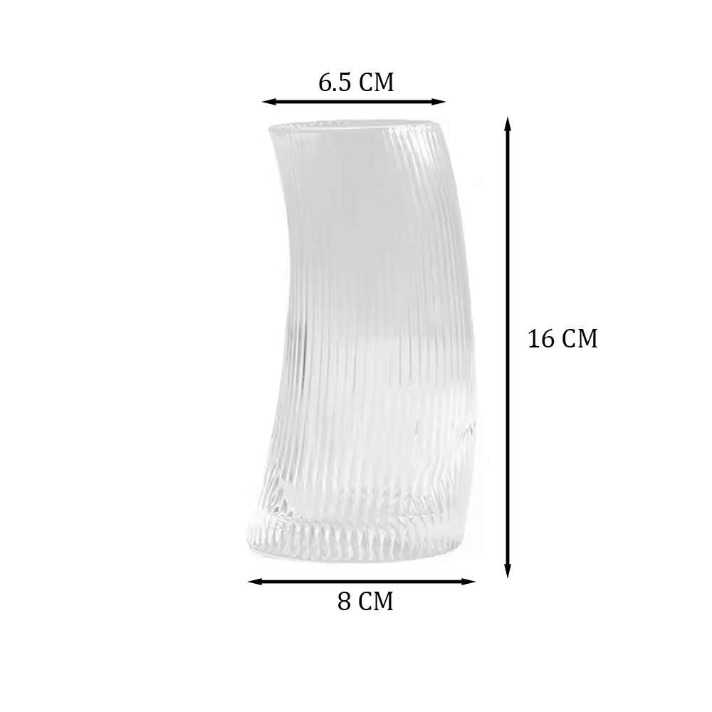 طقم أكواب زجاجية شفافة 4 قطع (500 مل)