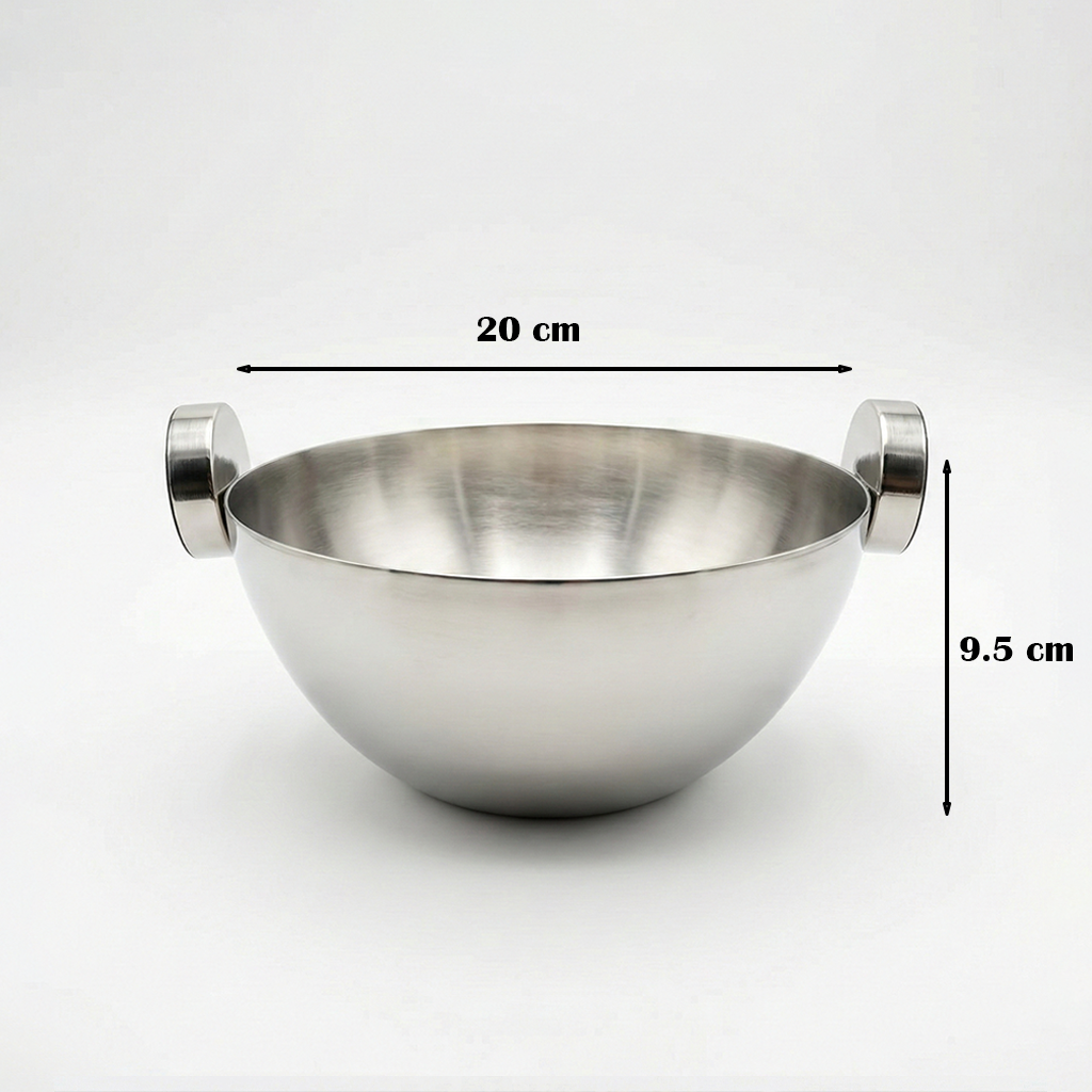 وعاء تقديم معدني وسط