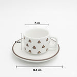 طقم فناجين وصحون قهوة 12 قطعة