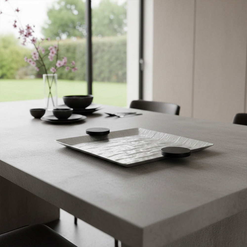 صينية تقديم مربعة-وسط