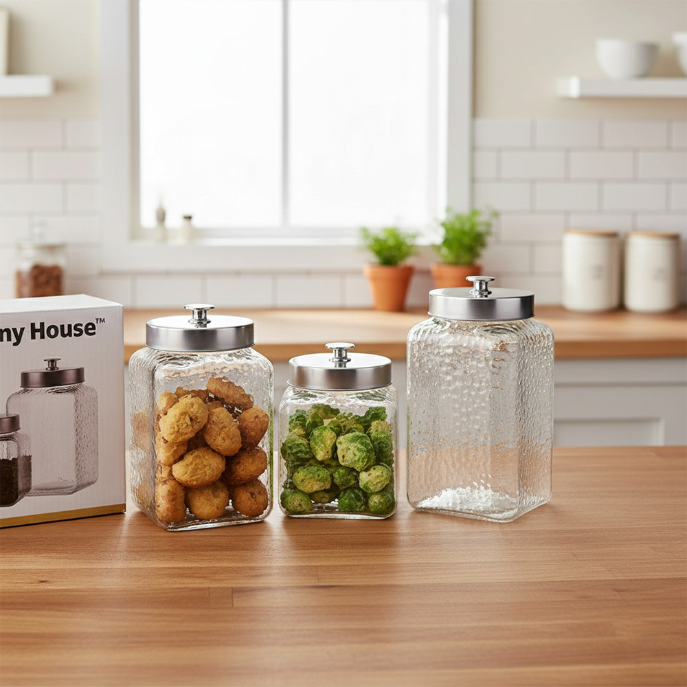 طقم برطمانات للتخزين، 3 قطع