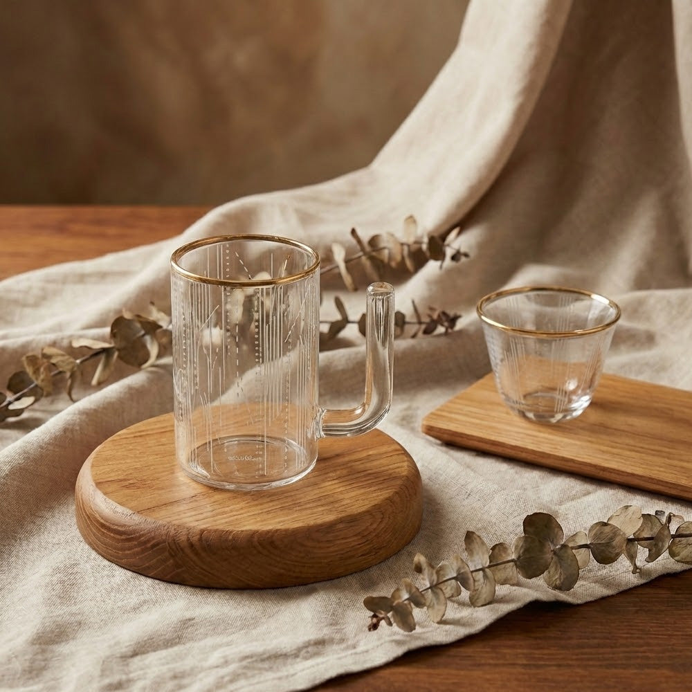 طقم استكانة وفنجان 18 قطعة