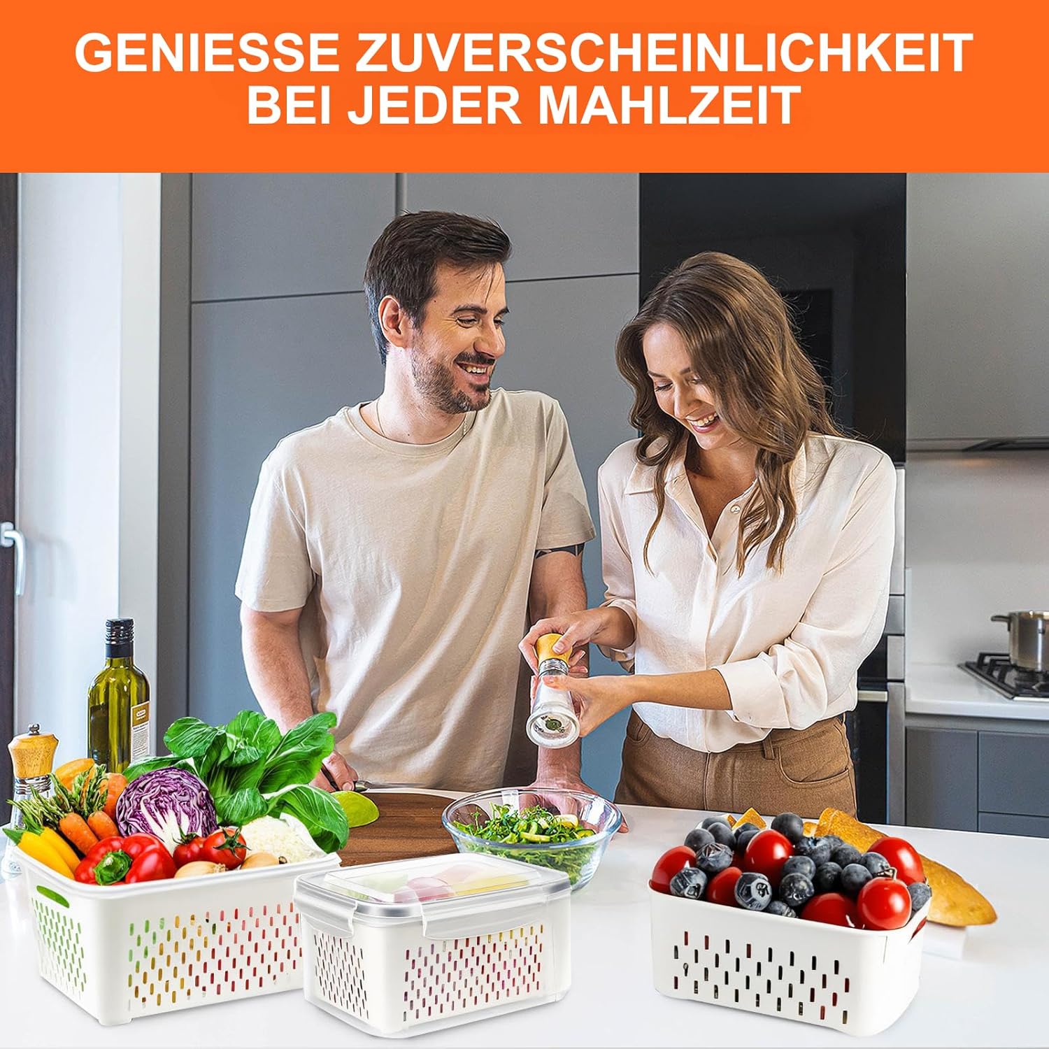 طقم صناديق ثلاجة للتخزين 9 قطعة