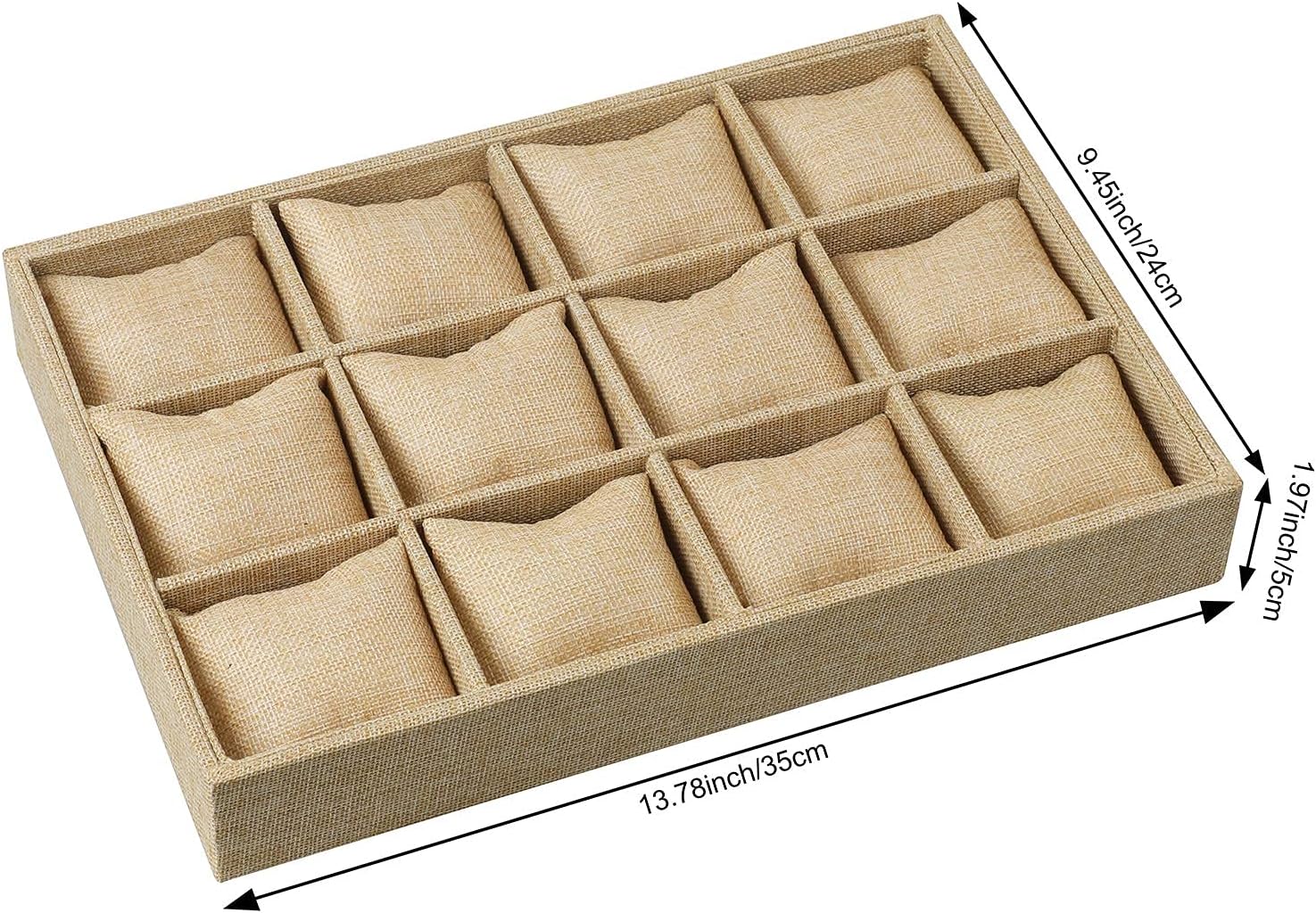 صندوق منظم للساعات والإكسسوارات 12 فتحة