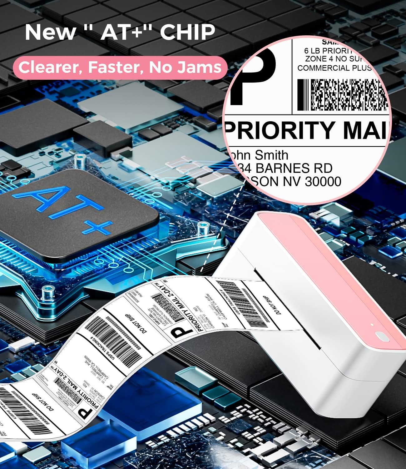 طابعة ملصقات شحن الحرارية Phomemo PM-241-BT