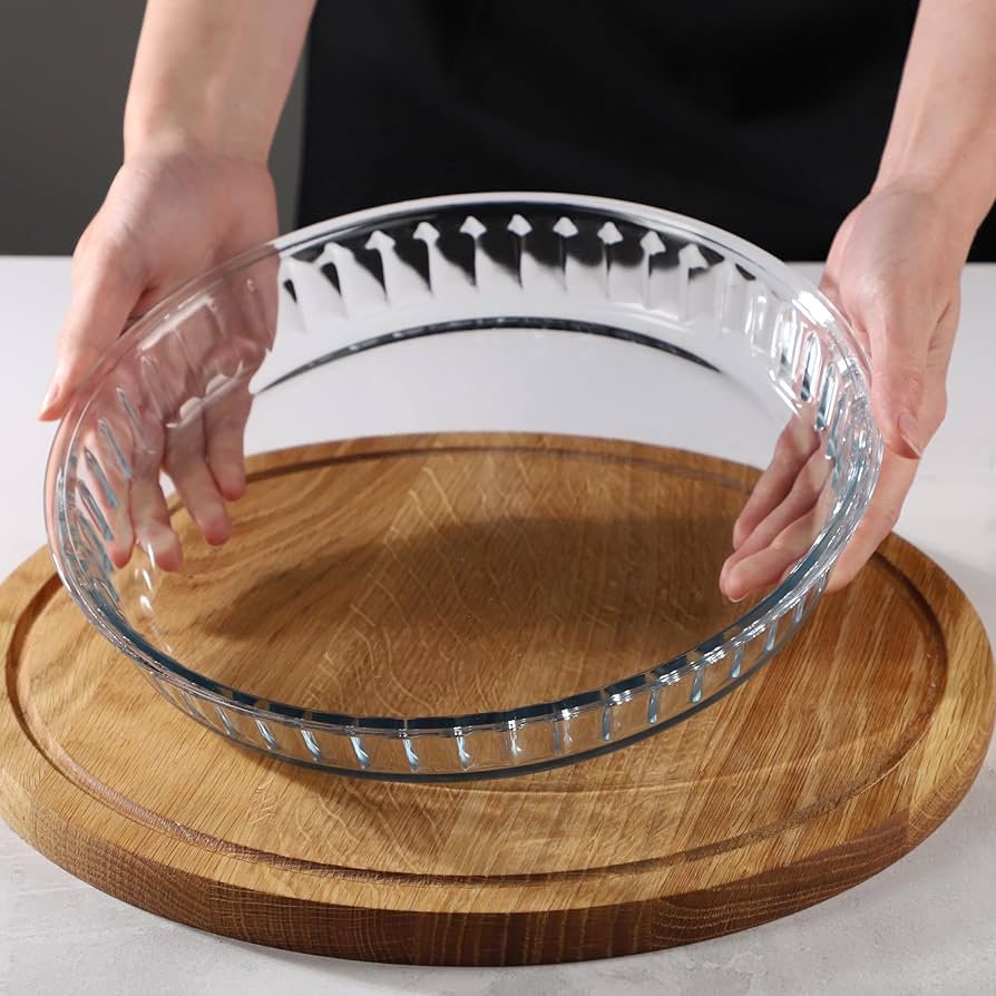 صينية بايركس دائرية محززة