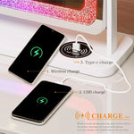 مرآة زينة تعمل باللمس مع إضاءة