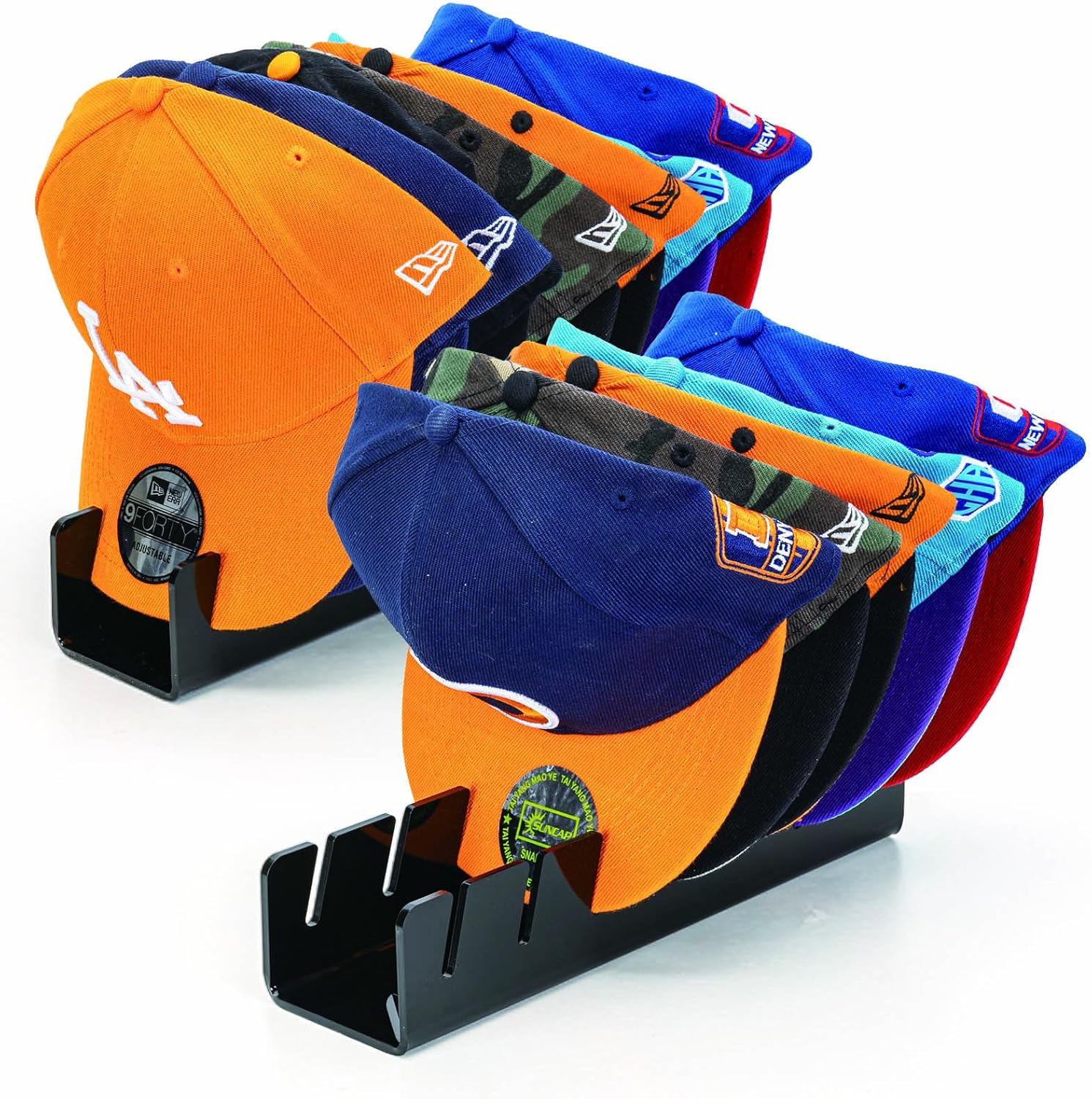 رفوف لعرض وتنظيم القبعات لـ 14 قبعة