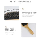 فرشاة شعر خشبية  مضادة للكهرباء