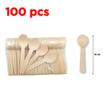 ملاعق خشبية للاستخدام مرة واحدة (100 قطعة)