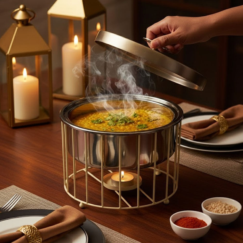 سخان طعام ستيل فاخر / أسود