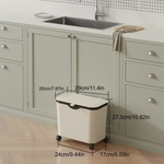 سلة مهملات مع رفين للتخزين