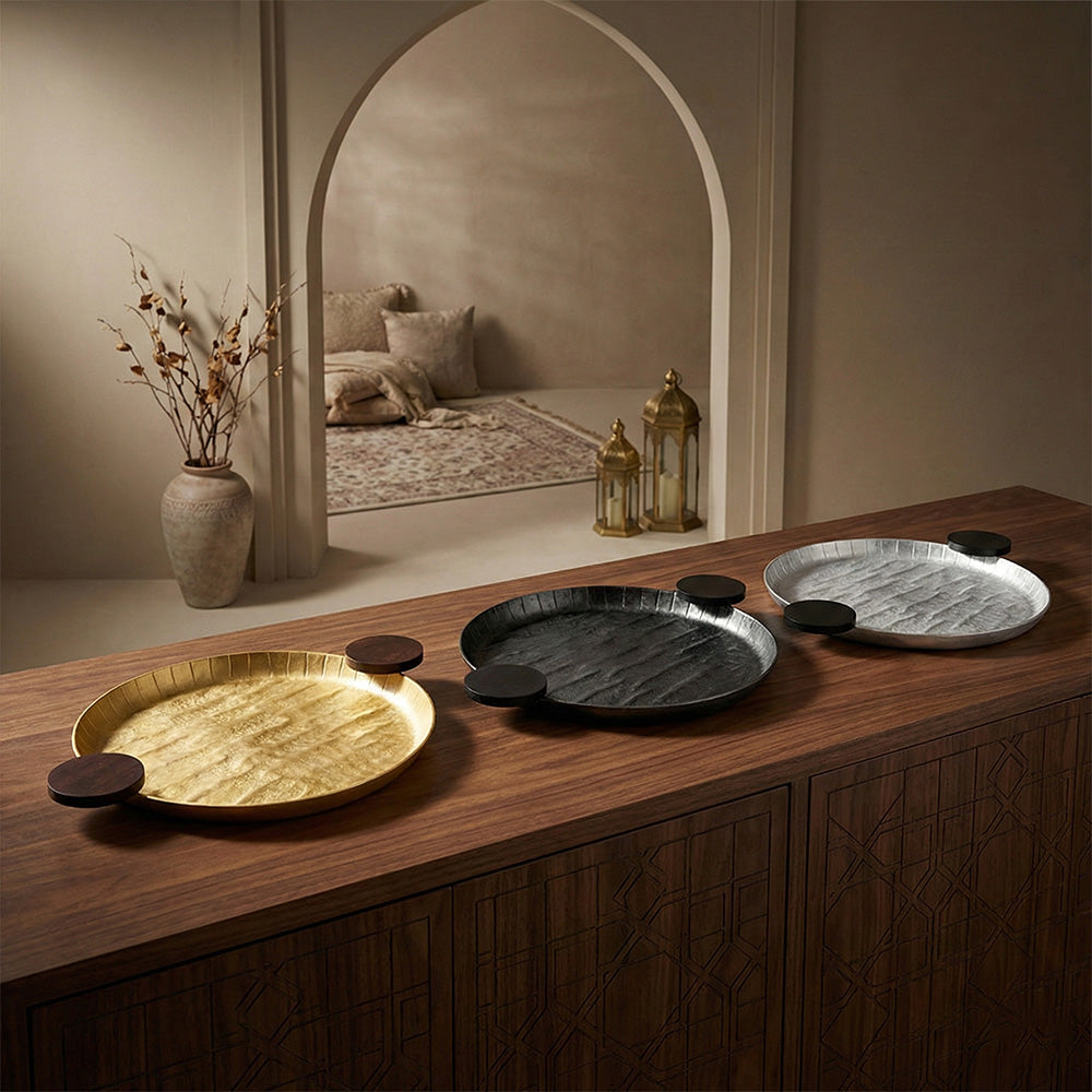 صينية تقديم مستديرة- وسط