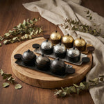 صينية تقديم مستطيلة مع 3 اوعية