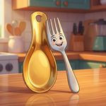 حامل ملعقة ذهبي