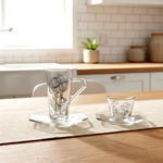 طقم استكانة وفنجان 18قطعة