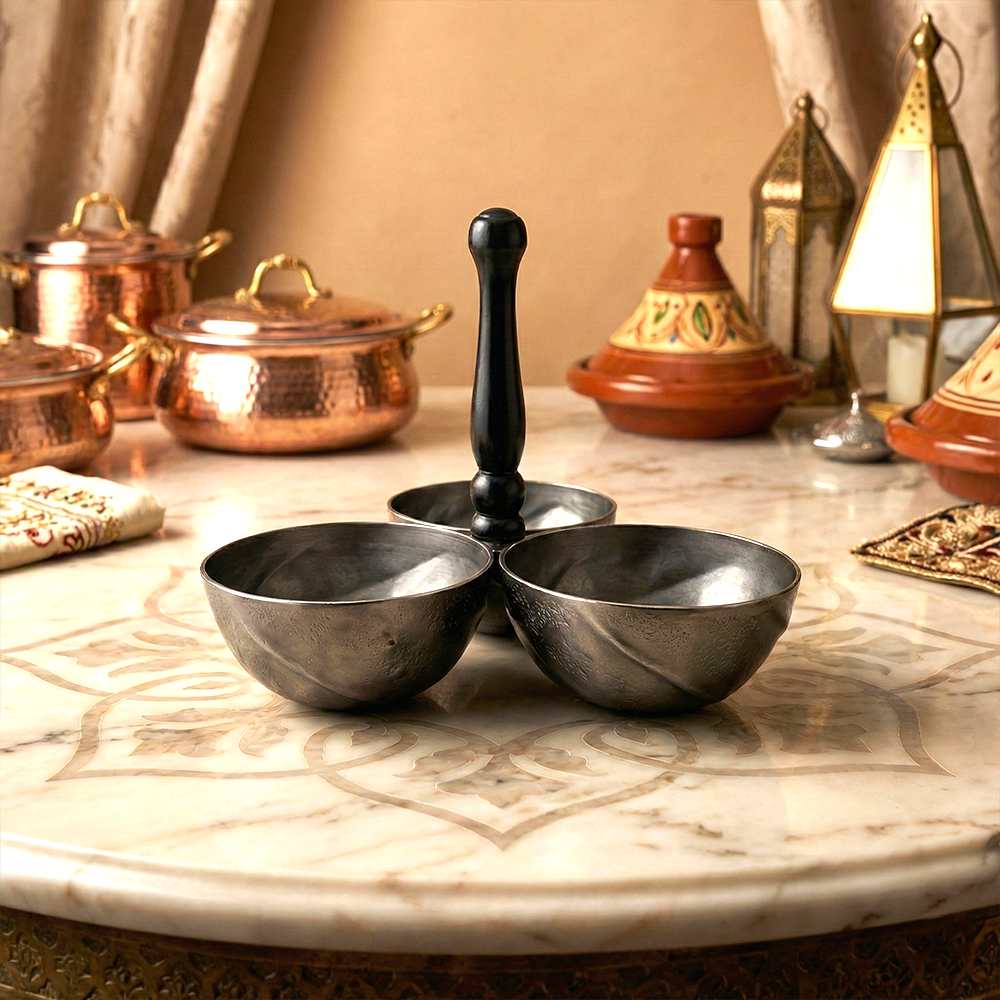 وعاء تقديم ثلاثي