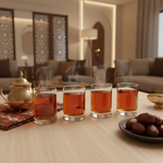 طقم أكواب زجاج شفاف 4 قطع