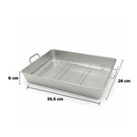 صينية تحميص من الألومنيوم مع رف