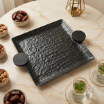 صينية تقديم مربعة-وسط