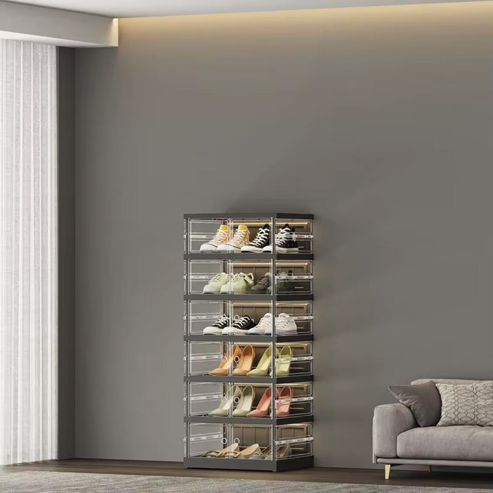 خزانة أحذية شفافة قابلة للطي