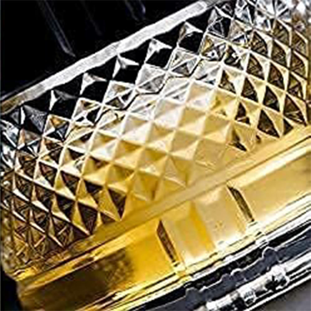 طقم أكواب زجاجية منقوشة فاخرة 6 قطع (315 مل)