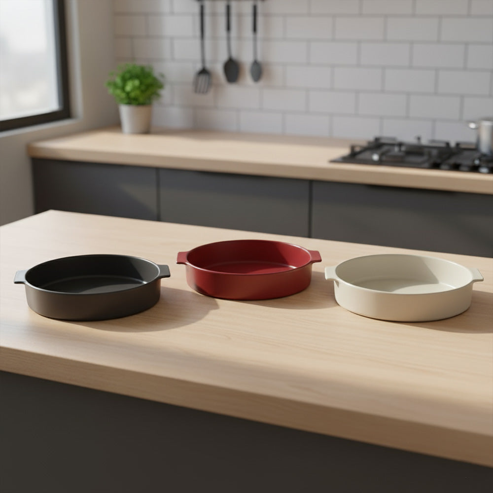 صينية فرن سيراميكية بمزيج من 3 ألوان