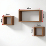 طقم أرفف حائط ديكور 3 قطع