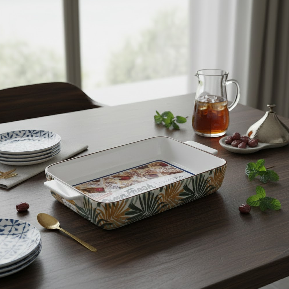 صينية فرن سيراميك مستطيلة