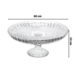 طبق تقديم زجاجي فاخر على قاعدة