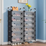 خزانة أحذية بواجهات سحب شفافة