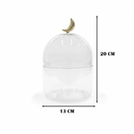 غرشة زجاجية بغطاء هلال