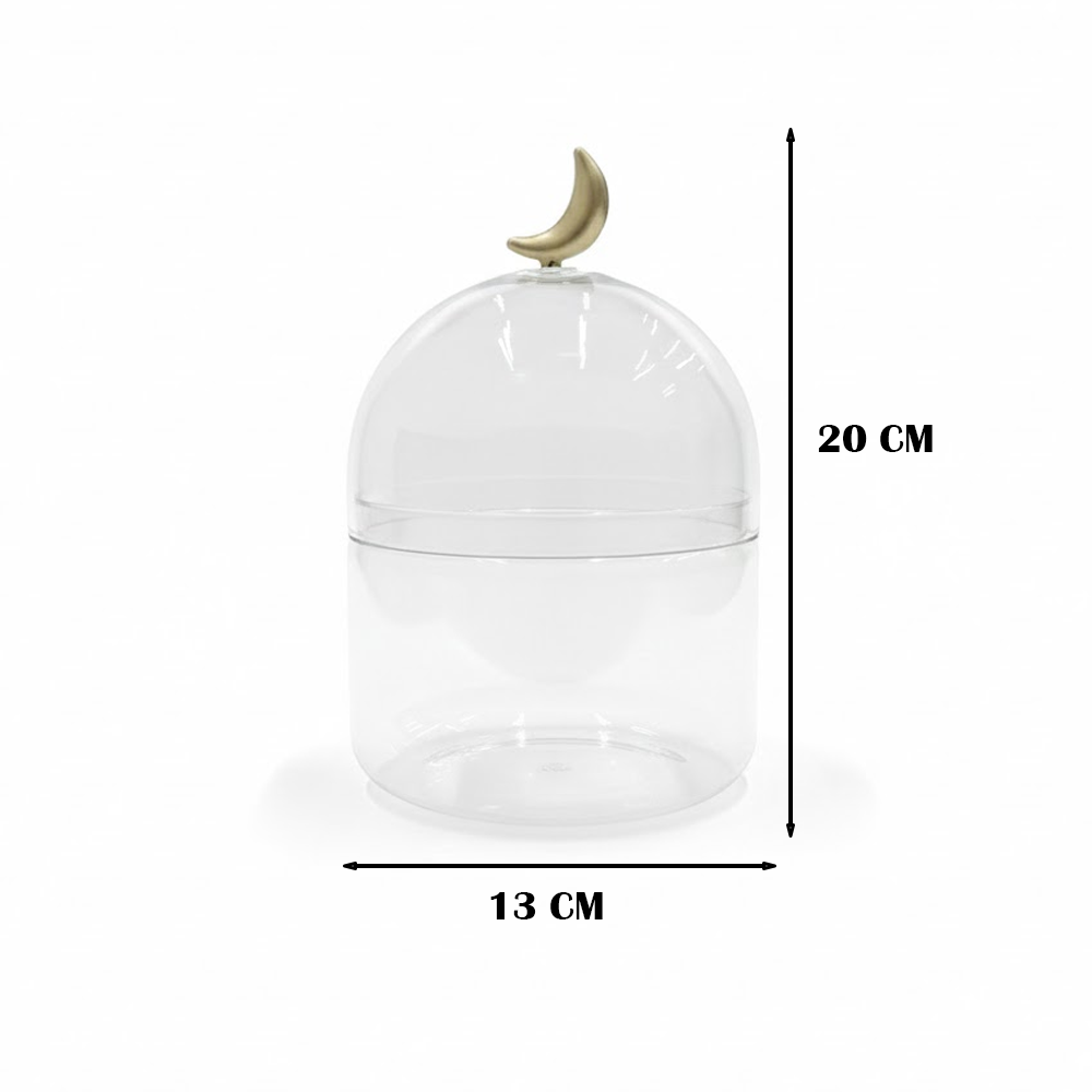 غرشة زجاجية بغطاء هلال