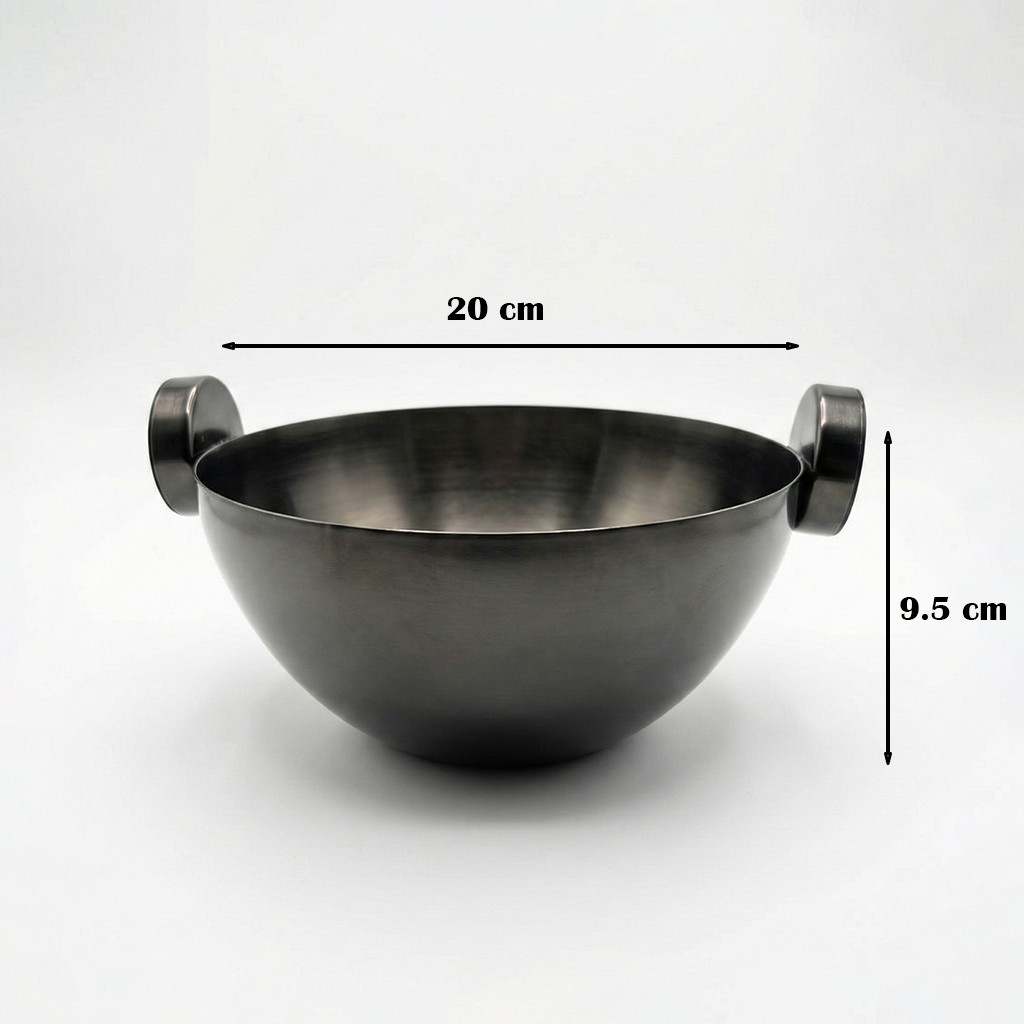 وعاء تقديم معدني وسط