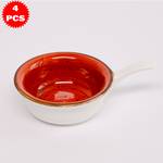 طقم تقديم ملون مع قاعدة خشبية