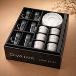 طقم استكانه وفنجان 18 قطعة