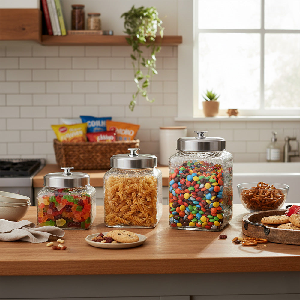 طقم برطمانات للتخزين، 3 قطع