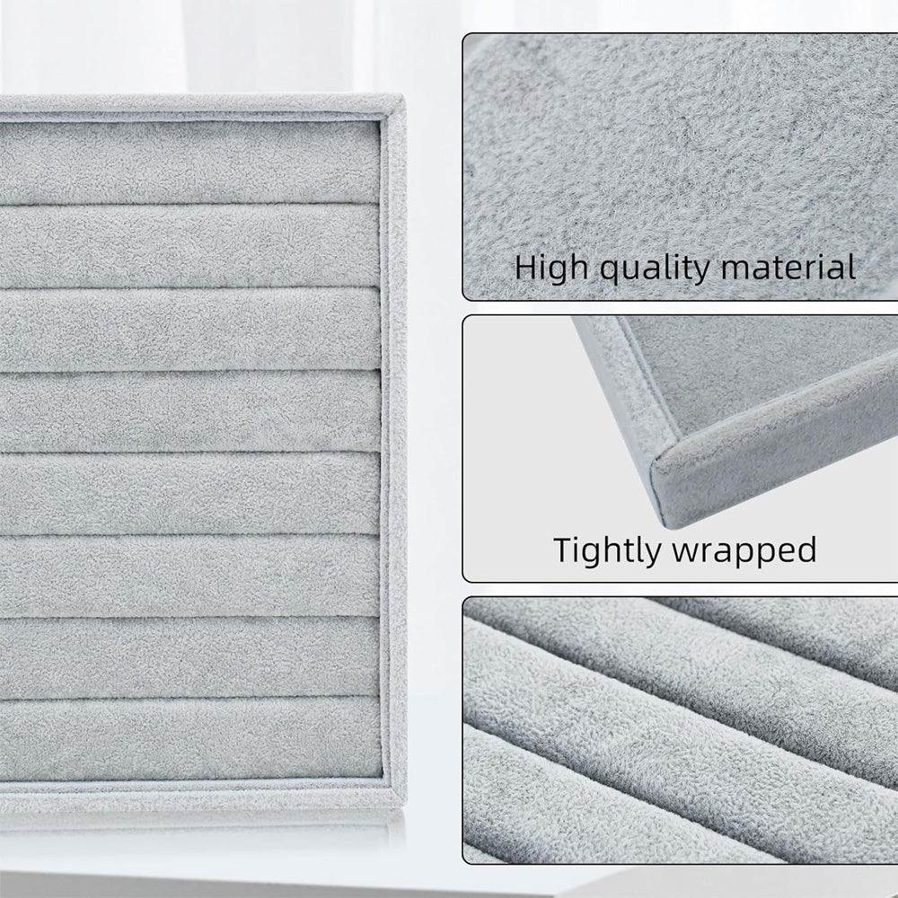 صينية مخملية للخواتم والمجوهرات