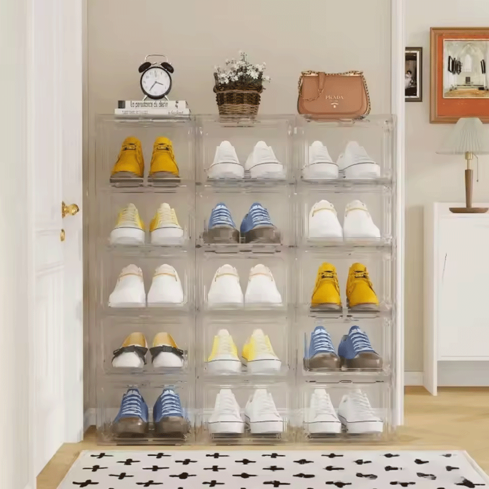 صناديق أحذية شفافة مقاومة للغبار