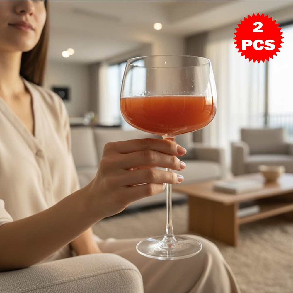 طقم كؤوس زجاجية فاخرة – 2 قطعة