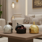 وعاء تمر معدني فاخر مزخرف