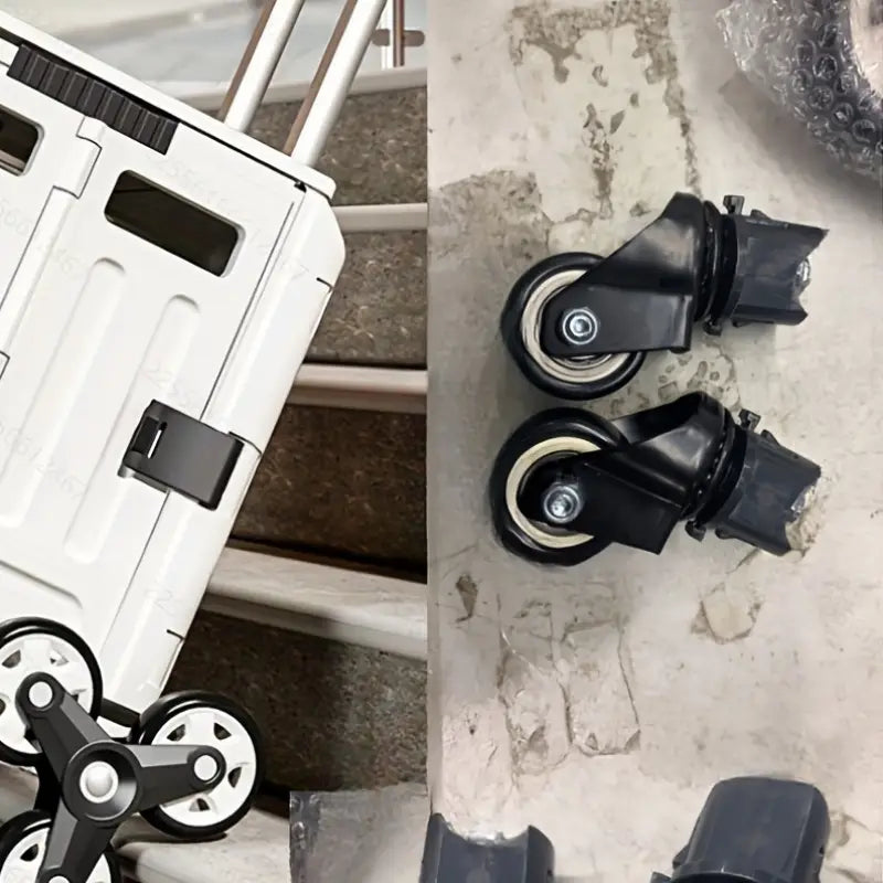 عربة تخزين بعجلات قابلة للطي بتصميم عصري 47 لتر H-L3028