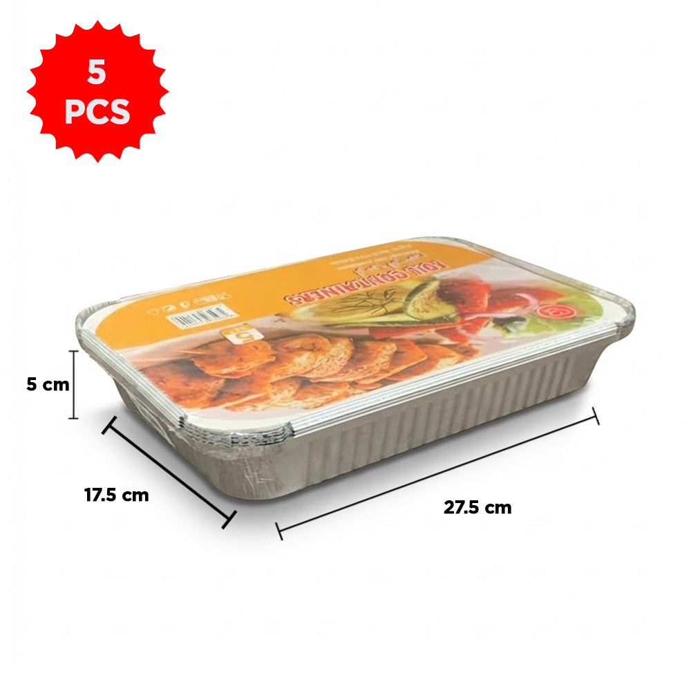 علب طعام الومنيوم مع أغطية