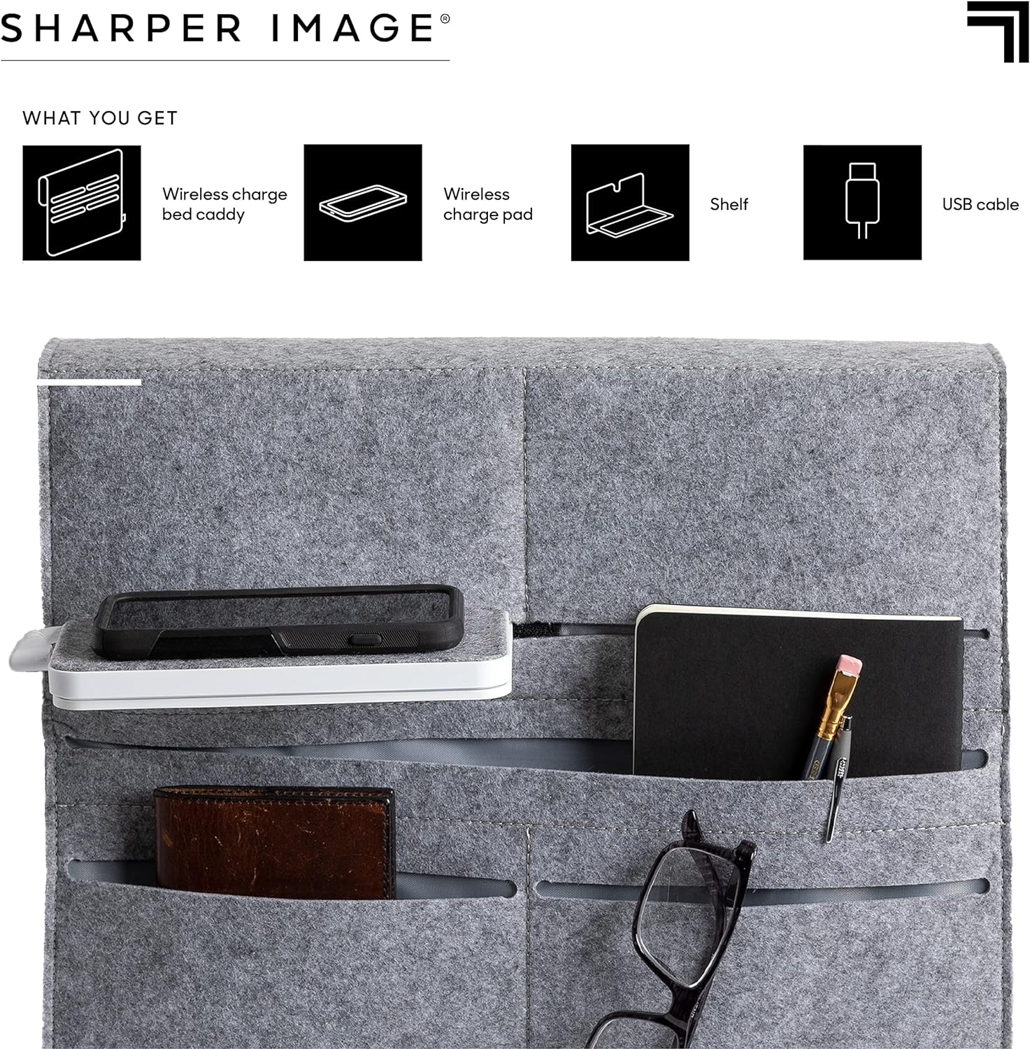 حافظة متعلقات وشاحن مع جيوب