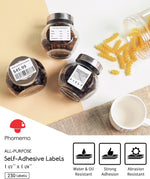 ‏ملصقات طابعة فوميمو 40x30mm / 230Pcs مربع / ابيض