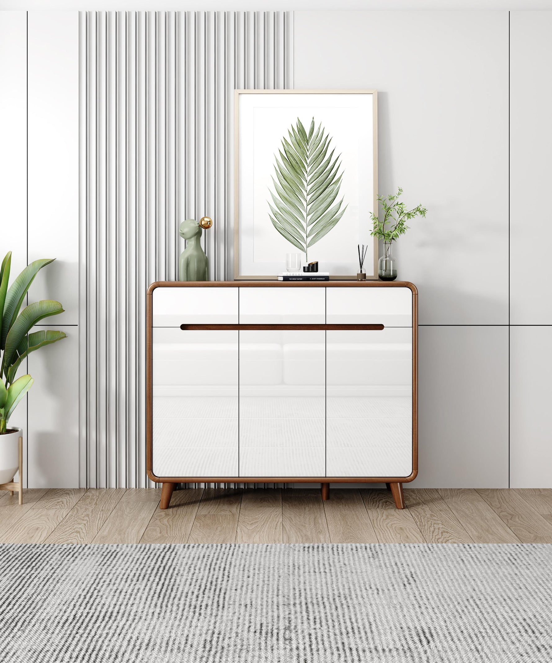 خزانة تخزين حائطية كبيرة الحجم متعددة الوظائف